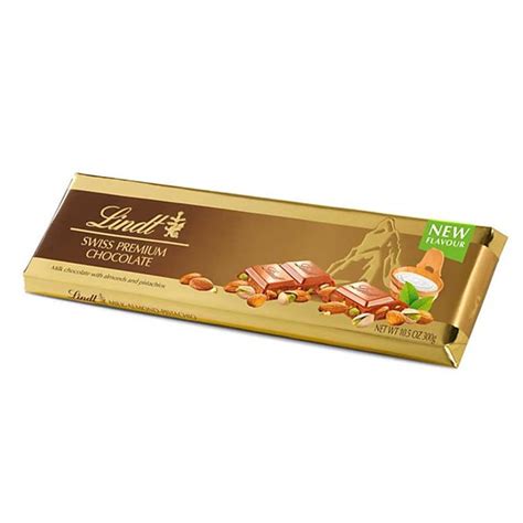 Lindt Milk Chocolate With Almonds And Pistachios 10 X 300g Bars