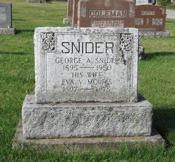 Eva Victoria Morris Snider 1897 1975 Memorial Find A Grave