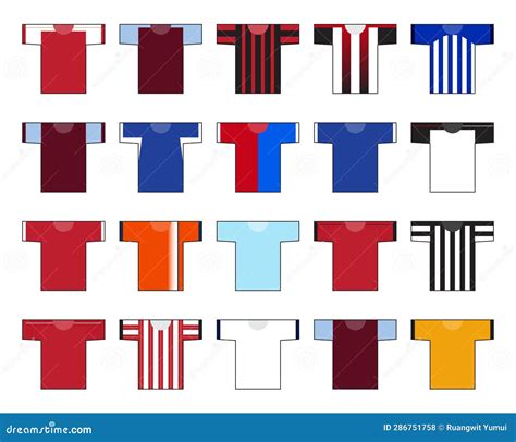 Icon Set Of Soccer Jersey Or Football Kit In 2023 And 2024 Template For