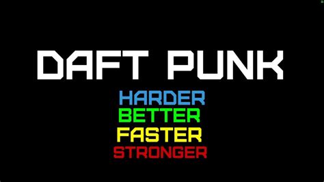 Mv Daft Punk Harder Better Faster Stronger Youtube