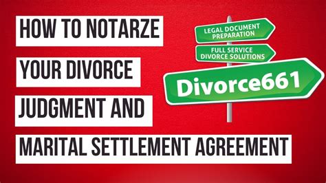 How To Properly Notarize Your Divorce Judgment And Settlement Agreement Youtube