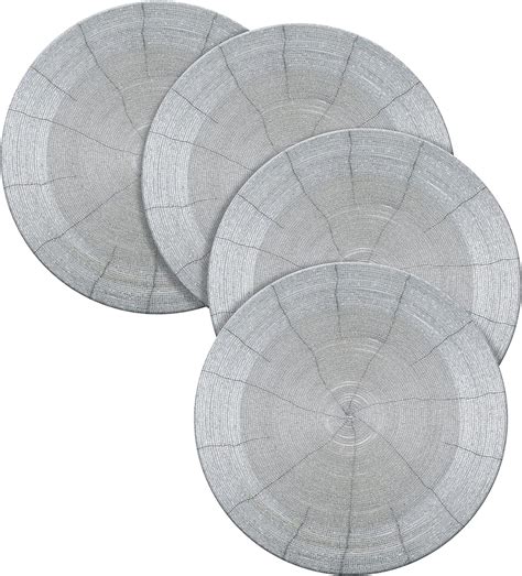 Amazon Riangi Silver Placemats Set Of Measure Inches Silver