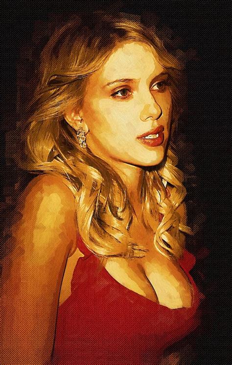 Scarlett Johansson Art Print Digital Art By Lilia Kosvintseva