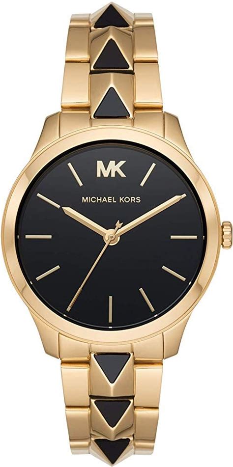 Michael Kors Women S Runway Mercer Quartz Watch With Stainless Steel Strap Damenuhr Edelstahl