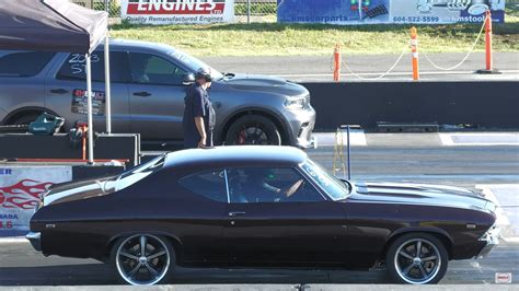 Durango Hellcat Drags SRT 392 Challenger Chevy SS And Its Truly A