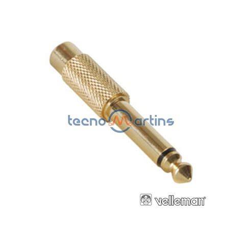 Ficha Adaptadora Rca Fêmea p Jack 6 35mm Macho Mn Dourado