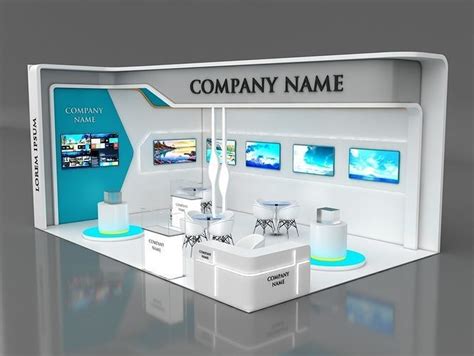 Booth Exhibition Stand Stall 6x9m Height 450 Cm 2 Side Open 3D Model