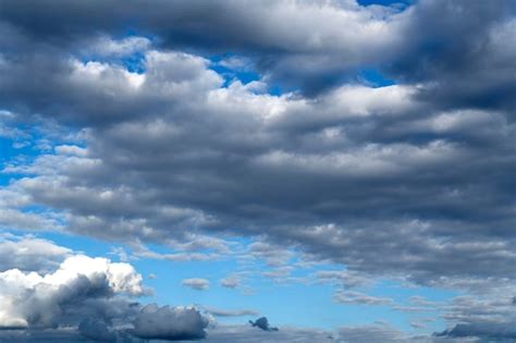 Premium Photo | Blue sunny sky with clouds