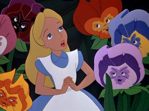 Cartoon Characters and Animated Movies: Alice in Wonderland Flowers