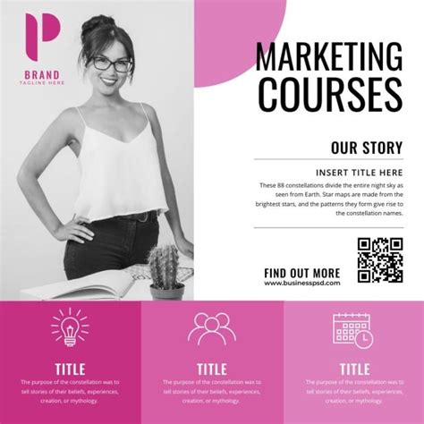 Edit This Professional Marketing Agency Courses Flyer Design Online