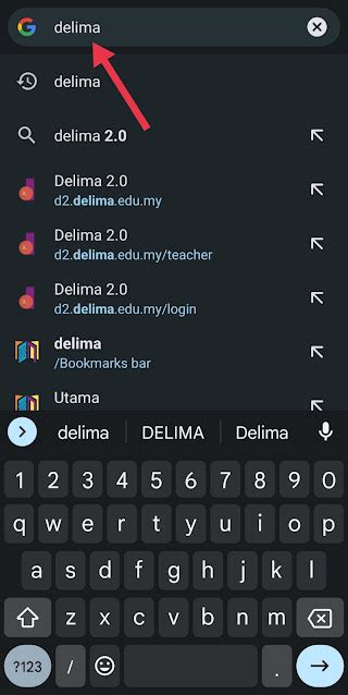 cikgulinnzack  log masuk portal delima menggunakan smartphone