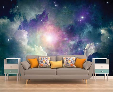 Space Wall Mural Outer Space Wall Mural Galaxy Wallpaper - Etsy