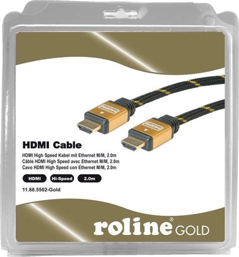 Roline Gold Hdmi Highspeed Kabel Met Ethernet M M Retail Blister M