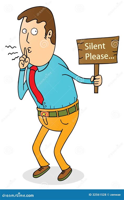 Silent Please Vector Illustration | CartoonDealer.com #32561528