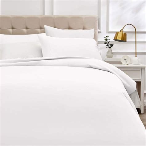 Hotel Quality Duvet Cover Plain White Us Cotton Size Queen King