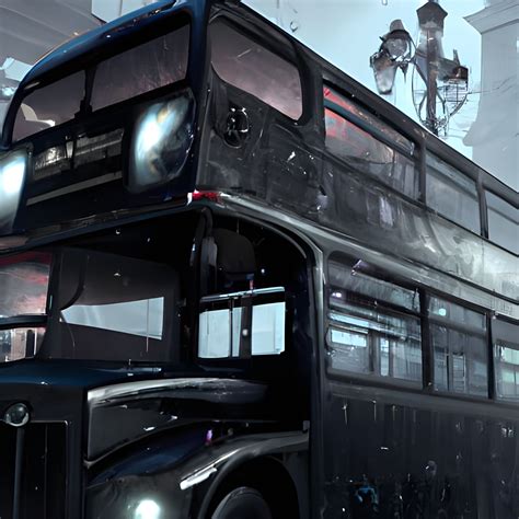 A Mystic Black London Bus Passing Ai Generated Artwork Nightcafe