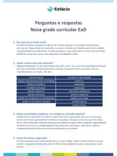 Perguntas E Respostas Nova Grade Curricular EaD Perguntas E Respostas