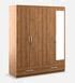 Buy Linden 4 Door Wardrobe In Natural Finish With Mirror Online 4