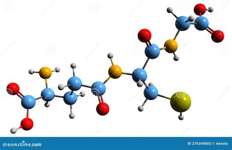 3D Image of Glutathione Skeletal Formula Stock Illustration ...