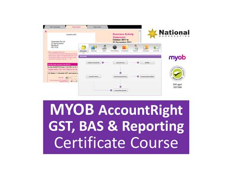 Myob Accountright Gst Bas Projects And Reporting Advanced Certificate