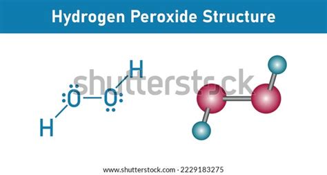 Lewis Structure Hydrogen Peroxide Scientific Vector Stock Vector ...