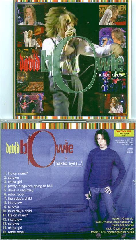 DAVID BOWIE Naked Eyes 1 CD Live At Net Aid German TV TFI