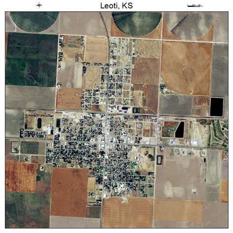 Aerial Photography Map of Leoti, KS Kansas