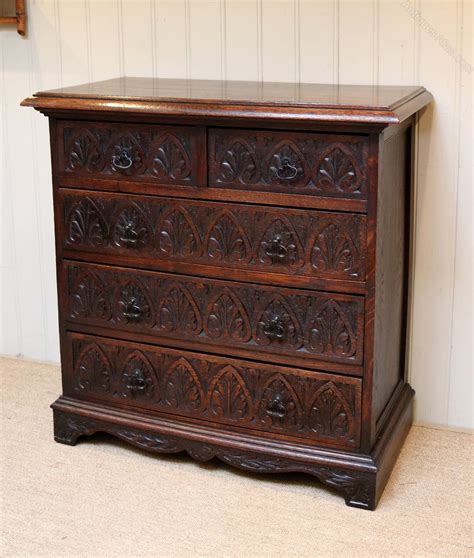 Carved Oak Chest Of Drawers As A Antiques Atlas