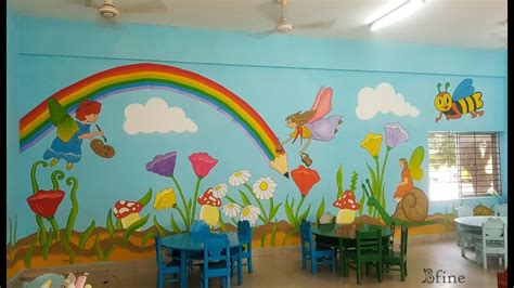 preschool wall painting designs - natureartdrawingsflowerspencil