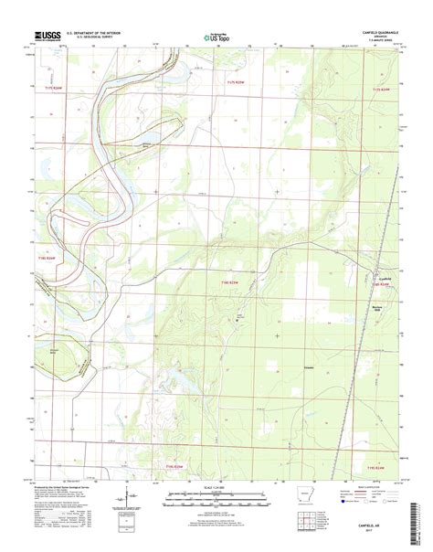 MyTopo Canfield Arkansas USGS Quad Topo Map