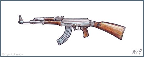 Ak 47 Drawing at GetDrawings | Free download