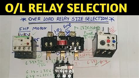 Overload Relay Size Chart