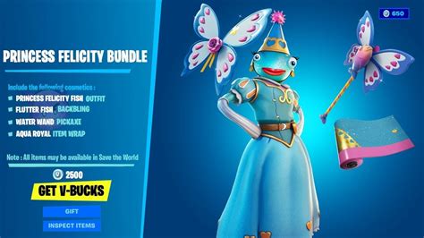 Fortnite Itemshop Apr 17 New Female Fishtick Princess Felicity Bundle