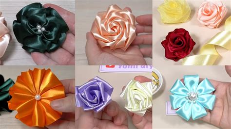 Best 6 Beautiful Ribbon Flower Making Idea Amazing Satin Ribbon