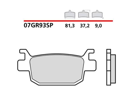 07GR93 BREMBO HINTERRAD BREMSBELÄGE SATZ BENELLI TORNADO NAKED 500 2023