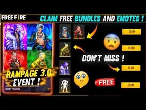 Rampage New Down Free Fire Event Rampage New Down Free Reward Today