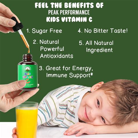 Kids Vitamin C. Best Tasting Liquid Vitamin C Drops for Toddler, Kids, Children, Teens. Sugar ...