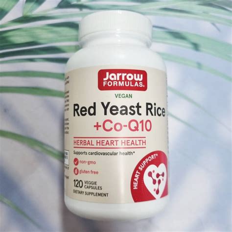 Red Yeast Rice 1200mg Kaneka Q10® 100mg 120 Veggie แคปซูล Jarrow Formulas สนับสนุนด้านหัวใจ