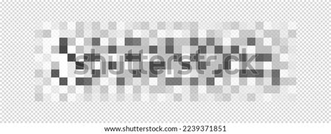 Censor Blur Texture Gray Pixel Mosaic Stock Vector Royalty Free