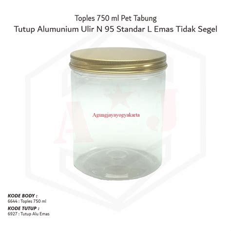 Toples Makanan 750 Ml Nat Pet Tabung 750 Ml Toples Tabung Nat 750 Ml