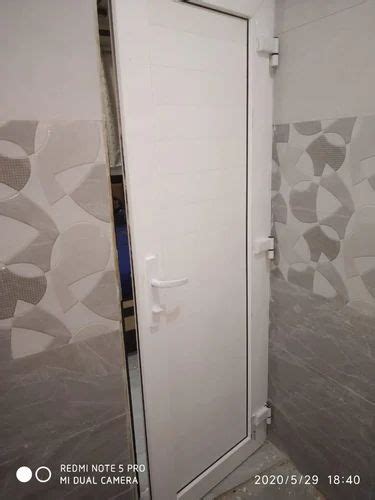 Color Coated White UPVC Bathroom Door Design Pattern Plain At Best