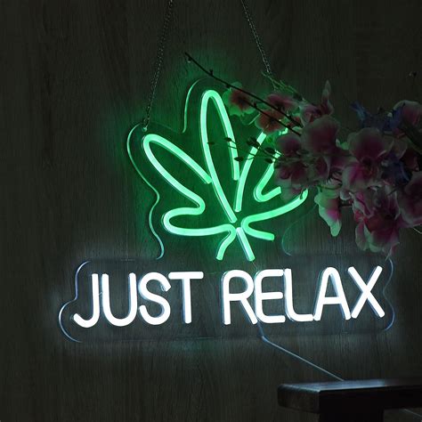 Neon Sign Just Relax Led Neon Lights Signs For Wall Decor Bedroom Game