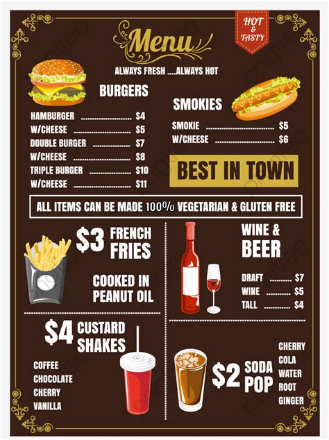 vector restaurant menu hotel recipes hotels menu menu png  vector