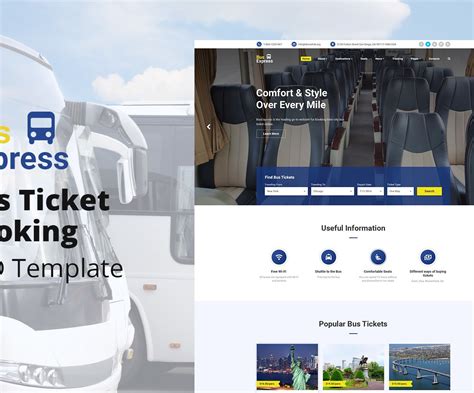 Busexpress Bus Ticket Booking Website Design Psd Template 136115