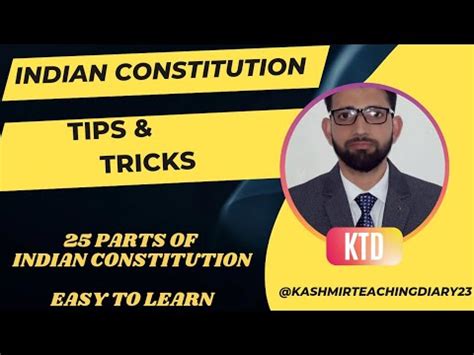 Easy Trick To Remember 25 Parts Of Indian Constitution