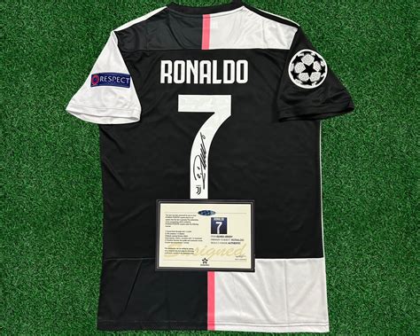 Cristiano Ronaldo SIGNED Juventus Home UCL Signature Shirt Jersey COA