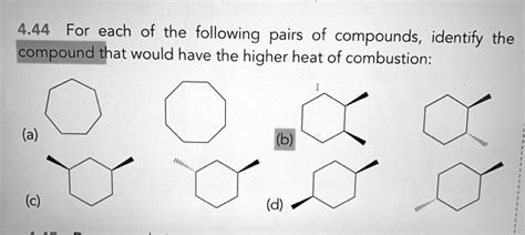 Solved 444 For Each Of The Following Pairs Of Compounds Identify The