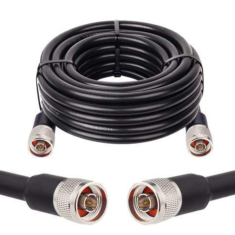 Mookeerf N Male To N Male Cable 25ft Kmr400 Coaxial Cable N Male To Male Low Loss N Cable N