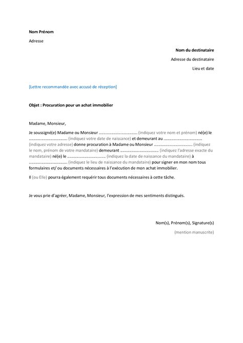 Lettre modèle de procuration tout ce qu il faut savoir