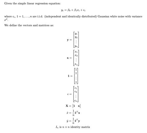 Solved Given The Simple Linear Regression Equation